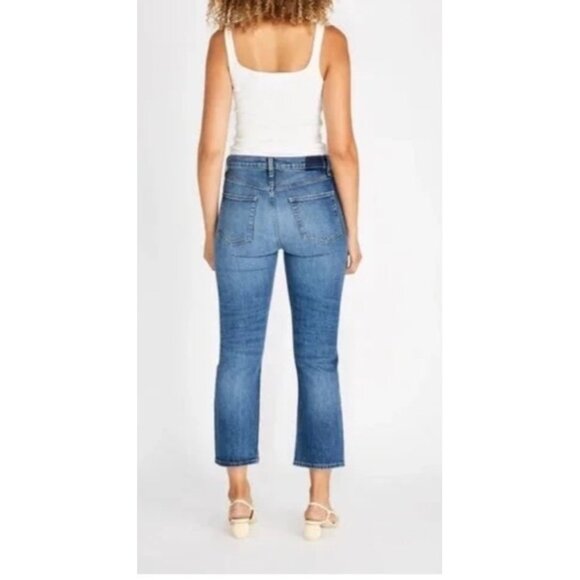 Etica Josie High Rise Cropped Jeans Size 32 Canyon NWT $126 Button Fly - Picture 2 of 13